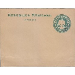 G)1899 MEXICO, EAGLE, POSTAL STATIONARY PROOF NEWSPAPER WRAPPER "MUESTRA", XF