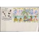 O) 1989 PALAU, TREE, GIRLS, CHILDREN, DOLPHIN, OSTRICH, YEAR OF THE YOUNG READER