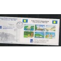 O) 1988 PALAU, MAILBOX, MAIL BOAT, POSTAL INDEPENDENCE, FIFTH ANNIVERSARY, FDC X
