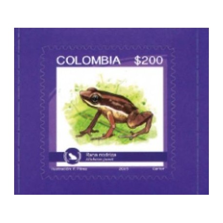 RO)2015 COLOMBIA, FROG, ENDEMIC BIODIVERSITY ENDANGERED, RANA NODRIZA-ALLOBATES J