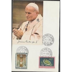 O) 1979 VATICANE, POPE JOHN PAUL II - KAROL JOZEF WOJTYLA, POSTAL CARD F-