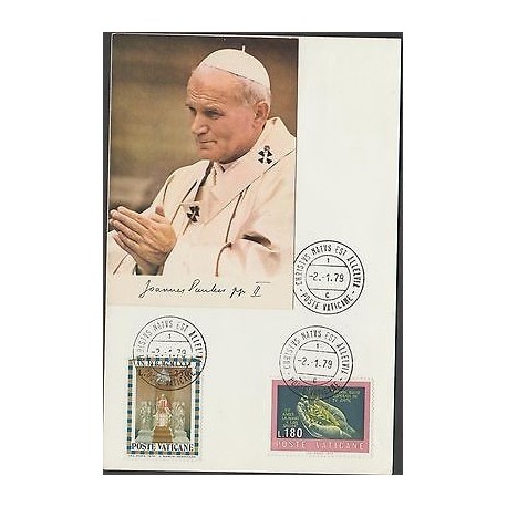 O) 1979 VATICANE, POPE JOHN PAUL II - KAROL JOZEF WOJTYLA, POSTAL CARD F-
