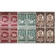 G)1921 ITALY, SET OF 3 BLOCKS OF 4, ALLEGORY OF DANTE'S DIVINE COMEDY-ITALY HOLD