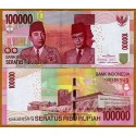 rO)2012 INDONESIA,BANK NOTE, 100000 100,000 RUPIAH NEW 2011-2012 SUKARNO HATA MA