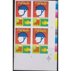 O) 2015 CARIBE, IMPERFORATED, MEANS OF LABOR PROTECCION, MAYO 01, MNH