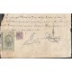 E)1884 SPAIN, MOBILE RING, VIOLET AND REVENUE DOCUMENT XF