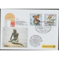 O) 1998 GERMANY, PAINTINGS, BIRDS, DUCK, NAKED, FDC XF