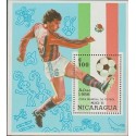 O) 1986 NICARAGUA, MEXICO SOCCER WORLD CUP 1986 - FOOTBALL, SOUVENIR MNH