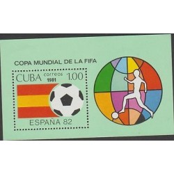 O) 1981 CARIBE, SPAIN SOCCER WORLD CUP 1982, FOOTBALL, SOUVENIR MNH