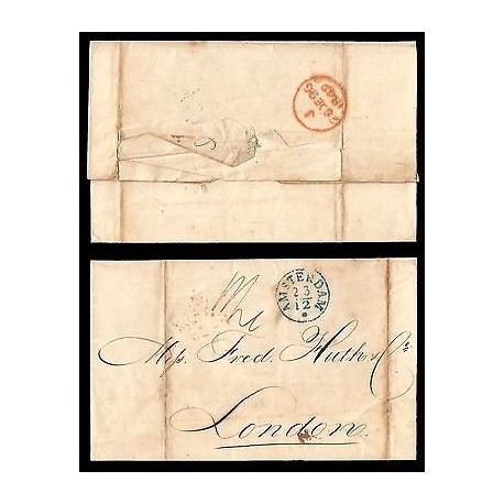 E)1849 NETHERLAND, MARITIME MAIL, CIRCULATED COVER TO LONDON