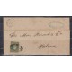 o) 1864 PUERTO RICO, SPANISH DOMINION, 1 REAL PLATA GREEN - ISABEL II, COVER TO 