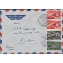 O) 1947 SWITZERLAND, TRAINS 1847, TRAINS TO 1947, COVER TO AMSTERDAM, XF