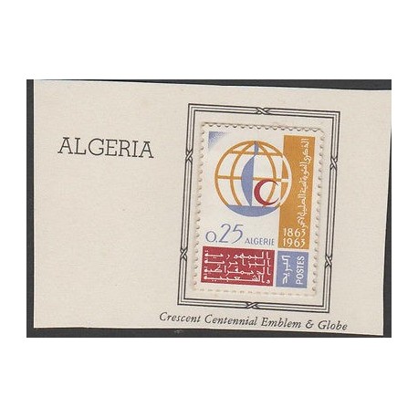 O) 1963 ALGERIA, INTERNATIONAL RED CROSS, 100 TH ANNIVERSARY, MNH