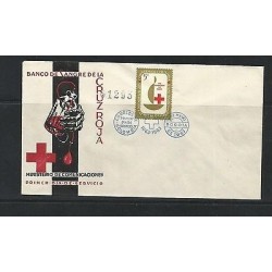 O) 1963 COLOMBIA, RED CROSS, BLOOD DONATION - BANK, FDC XF, SLIGHT TONED, XF
