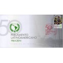 G)2014 MEXICO, LATINAMERICAN FLAGS, LATINAMERICAN PARLAMENT 50TH ANNIV., FDC, XF
