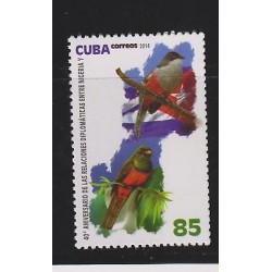 O)2014 CARIBE, BIRDS, 50TH ANNIVERSARY OF DIPLOMATIC RELATIONS WITH NIGERIA, MNH