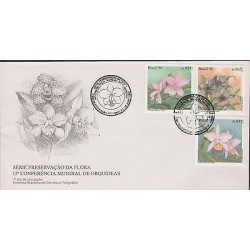 O) 1996 BRAZIL, ORCHIDS, PRESERVATION OF FLORA, FDC XF