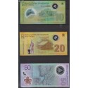 O) 2012 NICARAGUA, BANKNOTES, SHORT SET UNC 10, 20 AND 50 ARE XF PRISTINE CONDIT