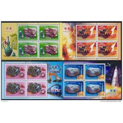 rT) 2011 KOREA MINERALS AND INDUSTRY SHEETS,MNH.