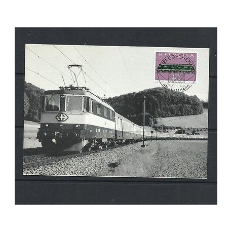 O) 1987 SWITZERLAND, LOCOMOTIVE, MAXIMUM CARD, XF