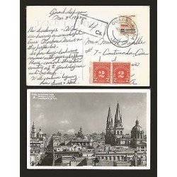G)1955 MEXICO, MODERN BUILDING MEXICO CITY, PAIR OF USA POSTAGE DUE, T 4C SQUARE