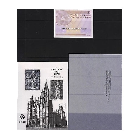 G)2012 SPAIN, LEON'S CATHEDRAL, S/S WITH SILVER 925 STAMP, WITH FOLDER AND FDB, 