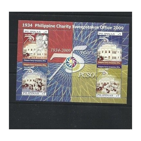 O) 2009 PHILIPPINES, CHARITY SWEEPSTAKES OFFICE 1934- PCSO, ARCHITECTURE, SOUVEN