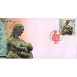 G)2015 MEXICO, MOTHER AND CHILD STATUE, MOTHER'S DAY, FDC, XF