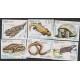 G)1987 CAMBODIA, REPTILES, TURTTLE-SNAKES, SET OF 6, MNH 