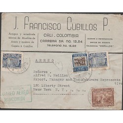 O) 1941 COLOMBIA, COFFEE 30 CENTAVOS, 1/4 SOBRESTASA PLACE OF COMMUNICATIONS, CO