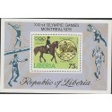 O) 1976 LIBERIA-AFRICA, HORSE RIDING-EQUITATION, XXI OLYMPIC GAMES MONTREAL, SOU