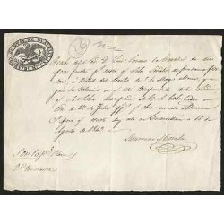 G)1863 MEXICO, IMPERIAL EAGLE ADMON DE RENTAS DE CUAUTITLAN SEAL, ACCOUNT DOCUME