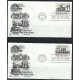 O) 1981 UNITED STATES - USA, AMERICAN ARCHITECTURE, BY 2 FDC XF