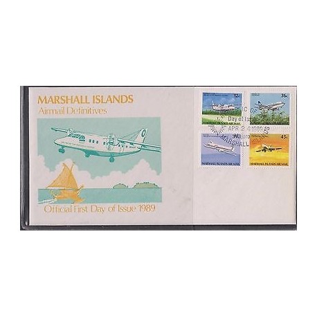 E) 1989 MARSHALL ISLANDS, AIR MAIL, DONIER DO228, BOEING 373, H.S 748