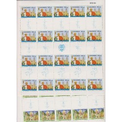 RG)1986 COLOMBIA, POPE JOHN PAUL II’s VISIT, 2 VALUES, MNH GUTTER, RARE AND VALU