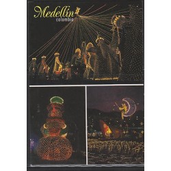 RE)2015 COLOMBIA, CHRISTMAS IN MEDELLIN, POSTCARD 