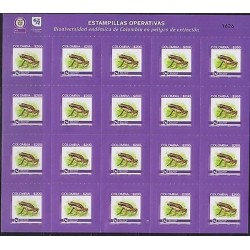 O) 2015 COLOMBIA, NURSE FROG, COLOSTETHUS JUANII - ALLOBATES, BLOCK FOR 20 ADHES