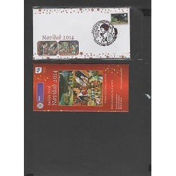 O) 2014 COLOMBIA, CHRISTMAS, PAINTING WITH MOUTH, FDC XF