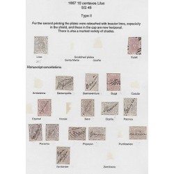 O) 1867 COLOMBIA, 10 CENTAVOS LILAC, SG 45,MANUSCRIPT, ALSO MARKED, VARIETY OS S