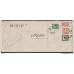 O) 1951 COLOMBIA, CONSULAR A, 10 CENTAVOS, 1 CENTAVO, COVER TO UNITED STATES, XF