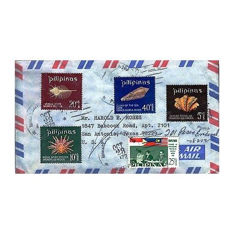G)1965, 1970 PHILIPPINES, SEA SHELLS-MALAYSIA,PHILIPPINES & INDONESIA FLAGS, MAP