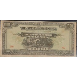 O) 1943 JAPAN-PHILIPPINES, 1000 DOLLARS-ONE THOUSAND DOLLARS, OX-STEERS, THE JAP