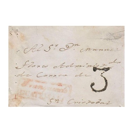 G)1849 GUATEMALA, 3 REALES MARK, FRANQUEADO EN GUATEMALA RED BOX, FRONT COVER, F