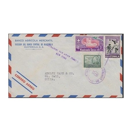 O) 1950 GUATEMALA, RED CROSS 5 CTS,VI SPORTS GAMES AMERICAN AND CARIBBEAN CENTER