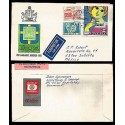 E)1986 DENMARK, BJOR WIINBLAD-PAINTING, AIR MAIL, CIRCULATED COVER TO MEXICO