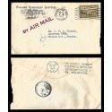 E)1950 CANADA, LANDSCAPE STAMP, AIR MAIL, CIRCULATED COVER TO MEXICO