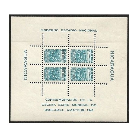 E)1948 NICARAGUA, 10 TH WORLD SERIES OF AMATEUR BASEBALL, TOWARD THE ERECTION 