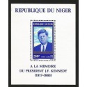 E)1973 NIGER, 10TH ANNIV OF THE DEATH PRESIDENT JOHN F. KENNEDY, SOUVENIR SHEET