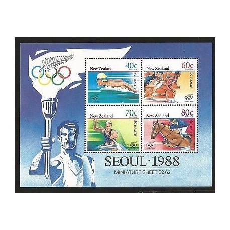 E)1988 NEW ZEALAND, SEOUL, SPORTS, OLYMPIC GAMES, SWIMMING, ATHLETICS, KAYAK