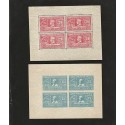 E)1937 NICARAGUA, DAY OF RACE, SOUVENIR SHEET, PERFORATED AND IMPERFORATED, MNH 